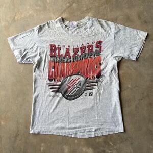 VINTAGE PORTLAND TRAILBLAZERS WESTERN CONFERENCE CHAMPIONS 1992 MENS LARGE NBA